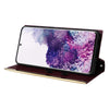 For Samsung Galaxy S20+ Crossbody Rhombic Sucker Leather Phone Case(Claret)