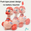 3 PCS Children Animal Press Crawling Toy Car, Specification:Swing Duck (Orange)