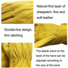 1 Pair JJ-5002 Outdoor Riding Gardening Genuine Leather Safety Gloves, Size: S