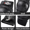 4 PCS / Set BSDDP BSD1006 Motorcycle Breathable Anti-Fall Short Knee And Elbow Pads Off-Road Rider Equipment Protective Gear