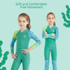 DIVE & SAIL LS-18822 Children Diving Suit Outdoor Sunscreen One-piece Swimsuit, Size: XXL(Girl Green)