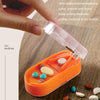 Home Convenient Transparent Tablet Divider Compartments Medicine Boxes(Green)