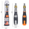 2050C Portable 10 In 1 Hidden Bits Multi-angle Ratchet Corner Screwdriver Set(Gray)