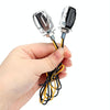 2pcs Motorcycle LED Turn Lamp Universal Modified Small Turn Light, Colour: Silver Shell
