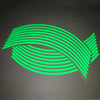 Motorcycle 18inch Wheel Stickers Modified Wheel Reflective Stickers(Green)