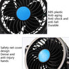 Car Fan Portable Mini Adjustable Car Double-Headed Electric Fan, Colour: Orange 24V Cigarette Lighter