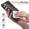 For Samsung Galaxy S23+ 5G Glossy TPU Shockproof MagSafe Phone Case with Lanyard(Black)