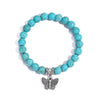 S2208-3 Butterfly Women Beaded Bracelet Turquoise Ethnic Style Charm Jewelry