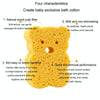 Baby Bathing Wood Pulp Sponge Cute Cartoon Soft Bath Sponge Bath Scrubber, Model: Bear