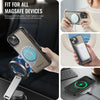 For iPhone 14 AutSpace A12 MagSafe Magnetic RFID Card Bag Phone Case(Khaki)