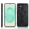 For Samsung Galaxy S25 5G Cow Pattern Sewing Back Cover Phone Case(Black)