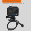 GP434 Large Size Bicycle Motorcycle Handlebar Fixing Mount for GoPro, Insta360, DJI and Other Action Cameras(Black)