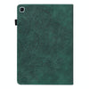 For Samsung Galaxy Tab A7 Lite Peacock Embossed Pattern Leather Tablet Case(Green)