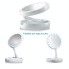 Foldable LED Light Makeup Mirror 10X Magnifying Compact Pocket Vanity Cosmetic Hand Mirror