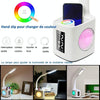 10W Touch Control 3-speed Adjustment Light DimmableEye Protection Table Lamp Coloured Night Light with Pen Holder & Alarm Clock