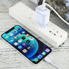 LZ-728 2 in 1 18W QC 3.0 USB Interface Travel Charger + USB to 8 Pin Data Cable Set, EU Plug, Cable Length: 1m(White)