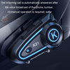 KUQIBAO Motorcycle Helmet Long-lasting Waterproof Bluetooth Headset with Light(Hard Microphone)