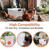 DIY Chicken Feeders Automatic Poultry Feeders Kit For Buckets, Barrels, Troughs, Spec: 4pcs/set White