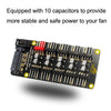 PWM Fan Hub Desktop Computer CPU Fan Expander Supports 3Pin&4Pin(Black)