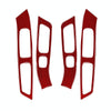 Car Window Lift Decorative Sticker for Volvo V60 2010-2017, Left and Right Drive (Red)