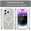 For iPhone 14 Pro Max MagSafe Frosted Translucent TPU + PC Full Coverage Phone Case(White)