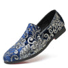 Men Casual Fashion Glitter Shoe Slip-on Shoes Loafers, Size:47(Blue)