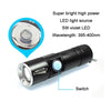USB Ultraviolet Flashlight Jade Identification Fluorescence Detector(Black 395nm)