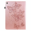 For Huawei MatePad T10S Embossed Butterfly Pattern Horizontal Flip Leather Tablet Case(Pink)