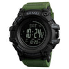 SKMEI 1358 Multifunctional Men Outdoor Sports 30m Waterproof Digital Watch with Compass / Barometer / Altimeter/ Pedometer Function(Army Green)