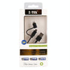1m MFI 2 in 1 8 pin + Micro USB 2.0 Male to USB Data Sync Charging Cable(Black)