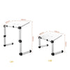 Oatsbasf Folding Computer Desk Laptop Stand Foldable Lifting Heightening Storage Portable Rack,Style: L02 White