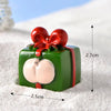 5pcs Christmas Micro Landscape Snowscape Decoration Accessories Christmas Resin Ornament, Style: No.12 Ass Green Red Gift Box
