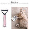 Dog Comb, Stainless Steel, Double-Sided, Pink, 17cm