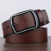 Dandali YY25 Men Fashion Retro Buckle Leather Belt Waistband, Length: 110cm(Brown)
