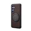 For Samsung Galaxy S24+ 5G Denior A14 Skin Feel Rotating Holder MagSafe Phone Case(Brown)