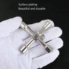 Elevator Water Meter Valve Cross Key Inner Triangle Wrench, Style: D Silver Center Six-side/Square Hole