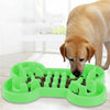 Slow Feeder Dog Bowl, Green, Large - Anti-Choke Lick Mat