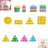Wooden Train Shape Building Blocks Toy Baby Early Learning Training Toy