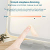Simple & Stylish LED Three-Fold Square Makeup Mirror, Specification:Charging Model Three-color Light(White)