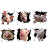 6 PCS Animal Wall Stickers Pig Hoisting Car Window Static Stickers(Pig 02)