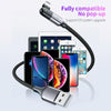 FXCL-WY09 2.4A USB to 8 Pin 180 Degree Rotating Elbow Charging Cable, Length:1.2m(Red)