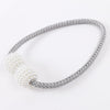 Fashion Adornments Pearl Magnetic Buckle Curtain Strap(Grey)