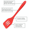 One-piece High Temperature Resistant Silicone Non-stick Spatula Kitchen Kitchenware Leak Shovel(Pink)