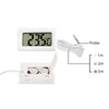 Digital Fish Tank Thermometer with Probe (White, 1m Cable)