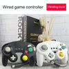 Three-point Decorative Strip Wired Game Handle Controller for Nintendo NGC(Black)