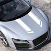 D-711 Stripe Pattern Car Modified Hood Decorative Sticker(White)