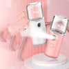 Facial Hydration Instrument Air Humidifier USB Beauty Cold Spray Instrument Auto Alcohol Disinfection Sprayer(Green)