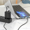Borofone BX84 1m 2.4A USB to 8 Pin Rise Charging Data Cable(Black)