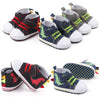 D2399 High Top Canvas Cartoon Dinosaur Small Wave Shoes Cloth Soles Walking Shoes, Size: 13cm(Grey)