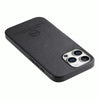 For iPhone 14 Pro Twill Fabric Leather Skin Back Phone Case(Black)